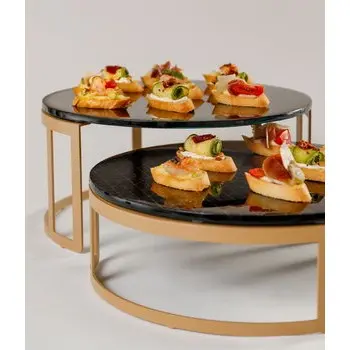 My Glass Studio Gold Wedding Cake Stand, Gold - 54.0 x 33.0 x 15 cm