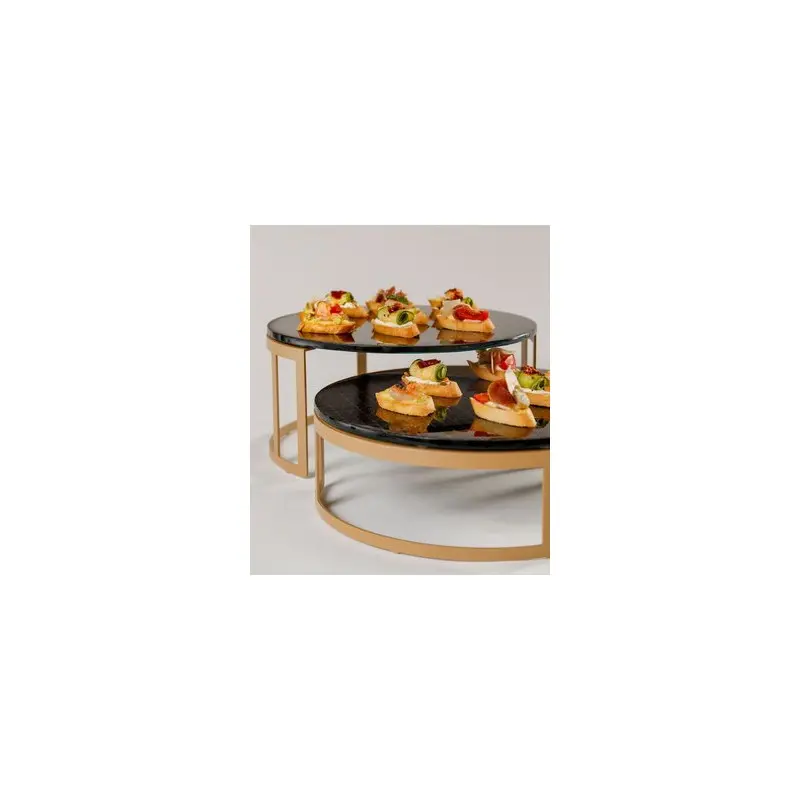 My Glass Studio Gold Wedding Cake Stand, Gold - 54.0 x 33.0 x 15 cm