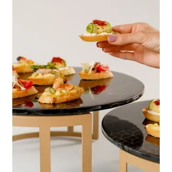 My Glass Studio Gold Wedding Cake Stand, Gold - 54.0 x 33.0 x 15 cm