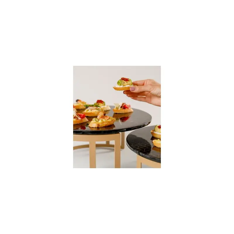 My Glass Studio Gold Wedding Cake Stand, Gold - 54.0 x 33.0 x 15 cm