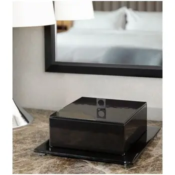 My Glass Studio Glass Food Cover, Grey - Set of 3 - 23.0 x 23.0 x 12.0 cm