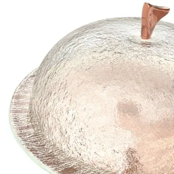 My Glass Studio Cake Stand & Dome, Copper - 48.0 x 40.0 x 48.0 cm