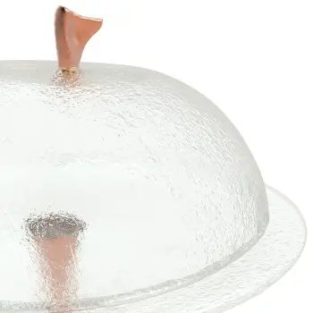 My Glass Studio Cake Stand & Dome, Clear - Set of 4 - Dia: 24 cm, H: 26 cm