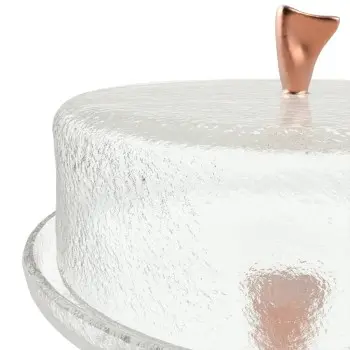 My Glass Studio Cake Stand & Dome, Clear - Set of 2 - Dia: 20 cm, H: 26 cm