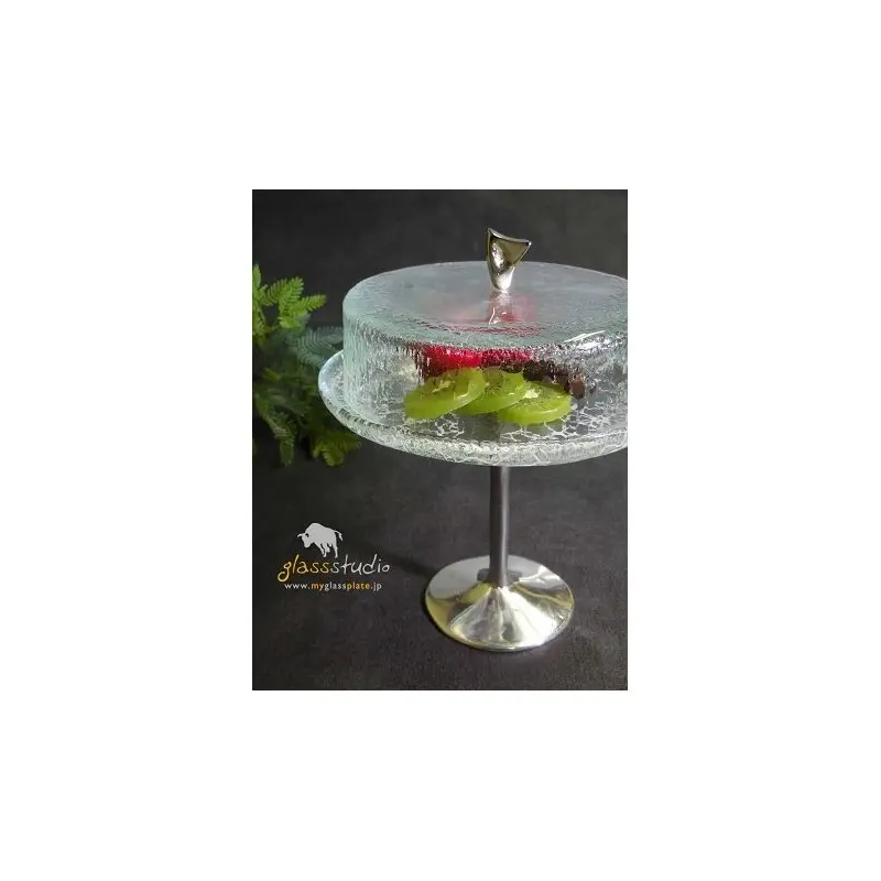 My Glass Studio Cake Stand & Dome, Clear - Set of 2 - Dia: 20 cm, H: 26 cm