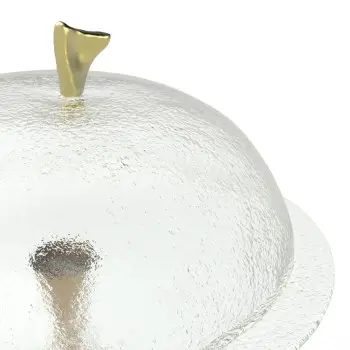 My Glass Studio Cake Stand & Dome, Clear - Set of 4 - Dia: 24 cm, H: 26 cm