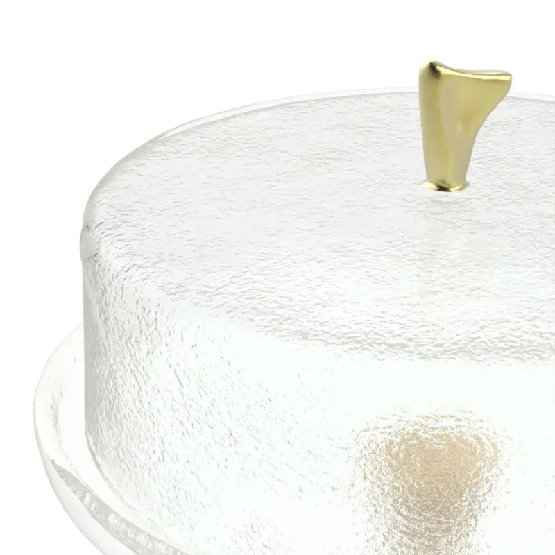 My Glass Studio Cake Stand & Dome, Clear - Set of 2 - Dia: 20 cm, H: 26 cm