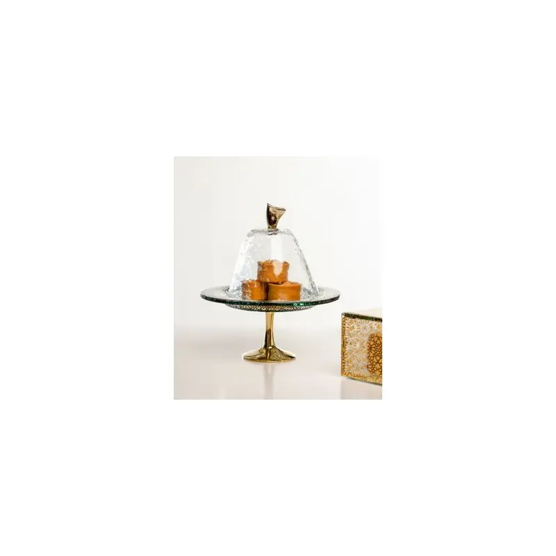 My Glass Studio Cake Stand & Dome, Clear - Set of 4 - Dia: 17 cm, H: 18 cm