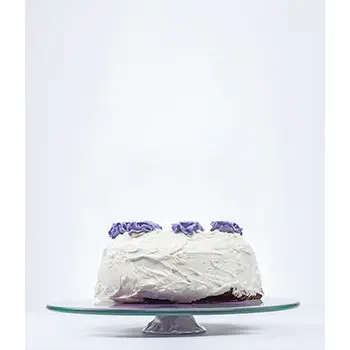 My Glass Studio Cake Stand, Grey - Set of 2 - Dia: 35 cm, H: 4 cm