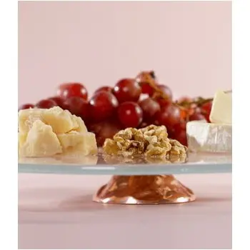 My Glass Studio Cake Stand, Grey - Set of 2 - Dia: 35 cm, H: 4 cm
