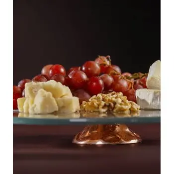 My Glass Studio Cake Stand, Clear - Set of 2 - Dia: 35 cm, H: 4 cm