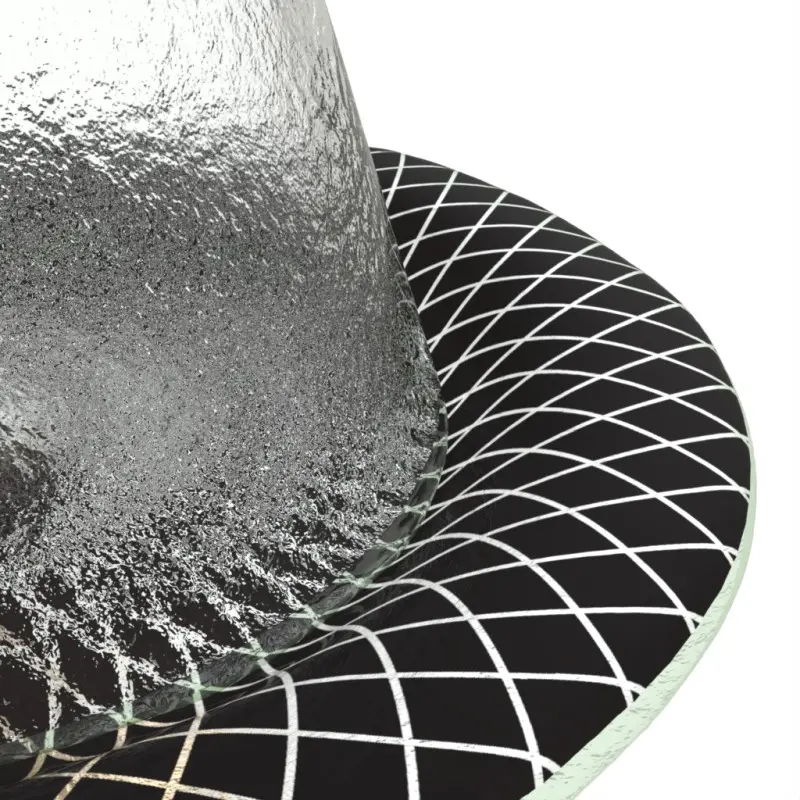 My Glass Studio Dome Plate Cover, Black - Set of 4 - Dia: 17 cm, H: 18 cm