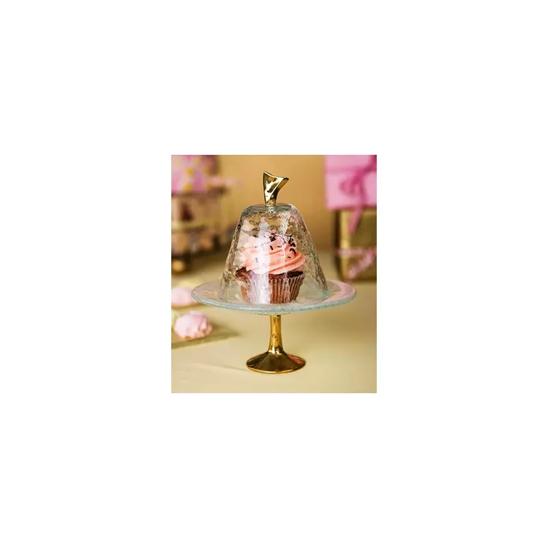 My Glass Studio Cake Stand & Dome, Grey - Set of 4 - Dia: 17 cm, H: 18 cm My Glass Studio Cake Stand & Dome, Grey - Set of 4 - Dia: 17 cm, H: 18 cm