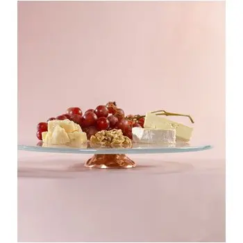 My Glass Studio Cake Stand, White - Set of 2 - Dia: 35 cm, H: 4 cm