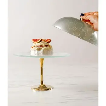 My Glass Studio Cake Stand, White - Dia: 24 cm, H: 15 cm