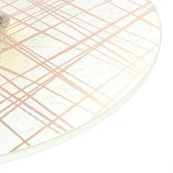 My Glass Studio Small Cake Stand, Tan - Set of 2 - Dia: 21 cm, H: 7 cm