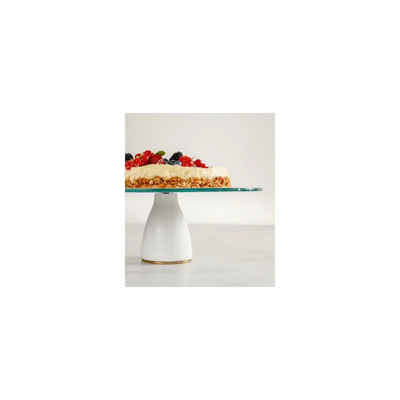My Glass Studio Cake Stand, White - Set of 2 - Dia: 33 cm, H: 11 cm My Glass Studio Cake Stand, White - Set of 2 - Dia: 33 cm, H: 11 cm