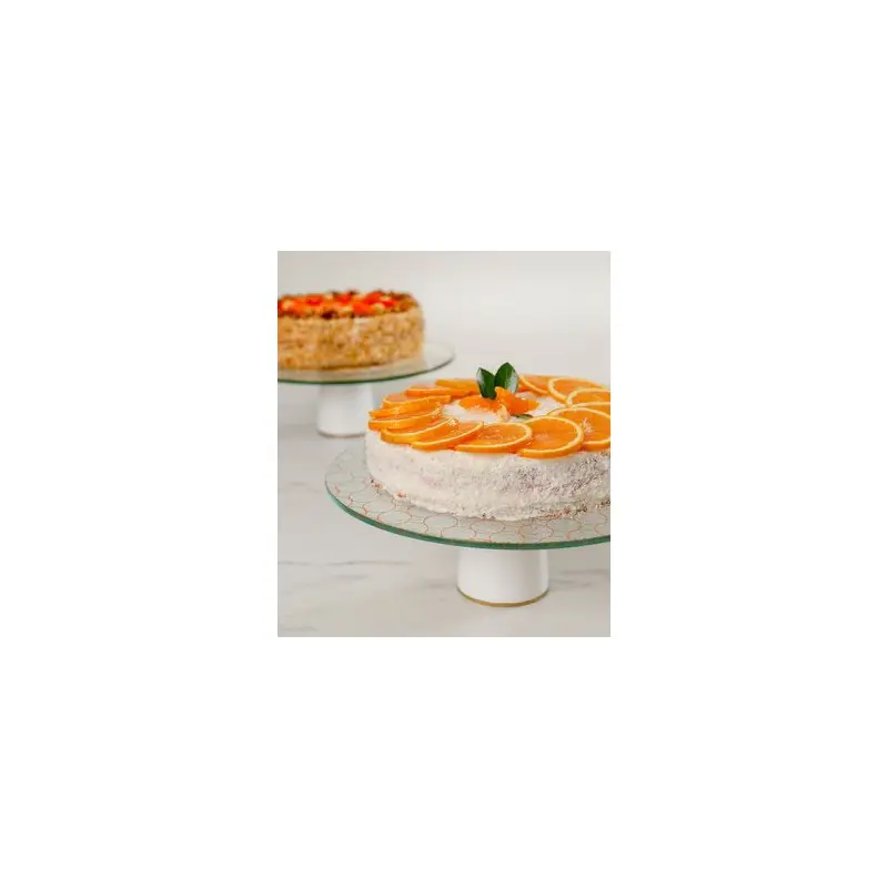 My Glass Studio Cake Stand, White - Set of 2 - Dia: 33 cm, H: 10 cm My Glass Studio Cake Stand, White - Set of 2 - Dia: 33 cm, H: 10 cm