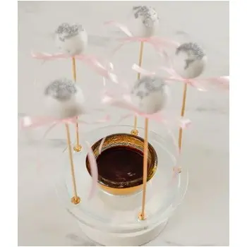 My Glass Studio Cake Pop Holder, White - Set of 2 - Dia: 15 cm, H: 5 cm