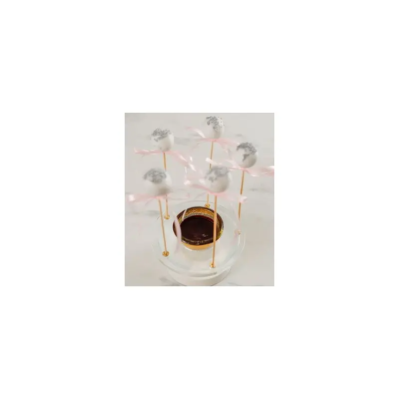 My Glass Studio Cake Pop Holder, White - Set of 2 - Dia: 15 cm, H: 5 cm