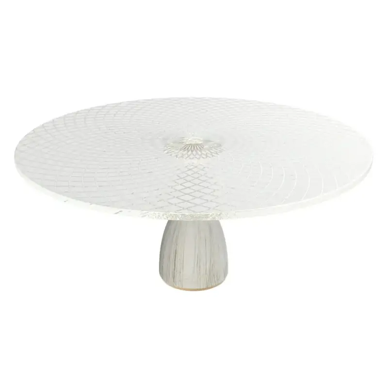 My Glass Studio Cake Stand, White - Set of 2 - Dia: 33 cm, H: 13 cm