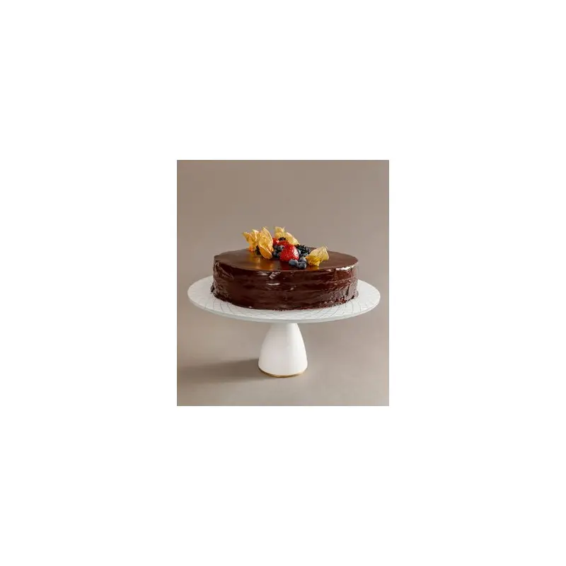 My Glass Studio Cake Stand, White - Set of 2 - Dia: 33 cm, H: 13 cm