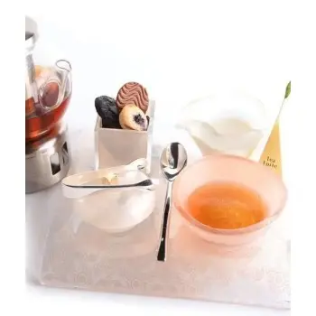My Glass Studio Sugar Caddy, Grey - Set of 8 - 6.0 x 6.0 x 5 cm