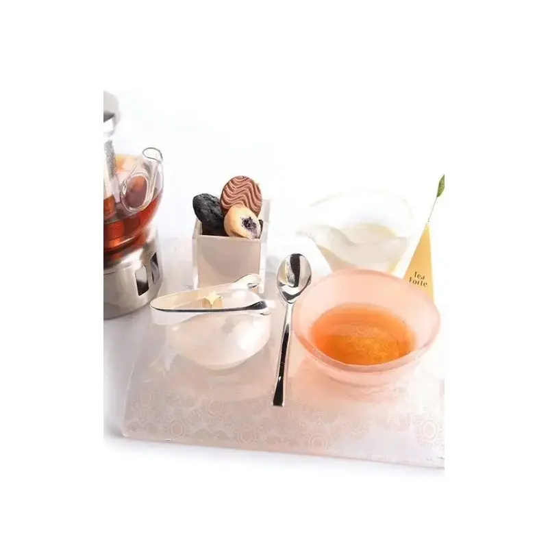 My Glass Studio Sugar Caddy, Grey - Set of 8 - 6.0 x 6.0 x 5 cm