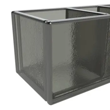 My Glass Studio Sugar Caddy, Grey - Set of 4 - 14.3 x 6.0 x 5 cm