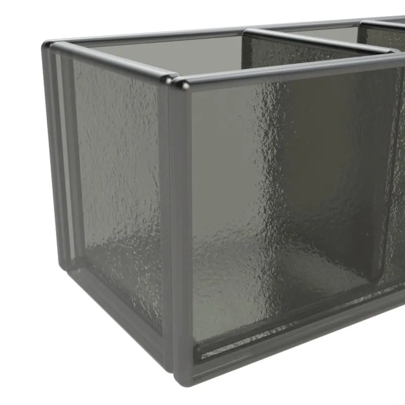 My Glass Studio Sugar Caddy, Grey - Set of 4 - 14.3 x 6.0 x 5 cm