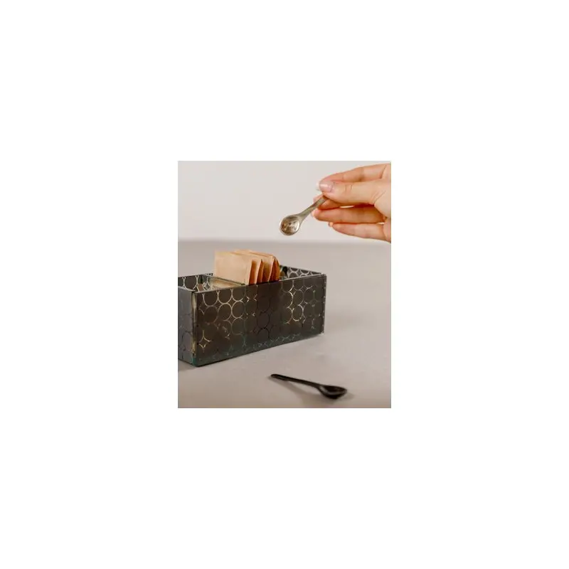 My Glass Studio Sugar Caddy, Grey - Set of 4 - 14.3 x 6.0 x 5 cm