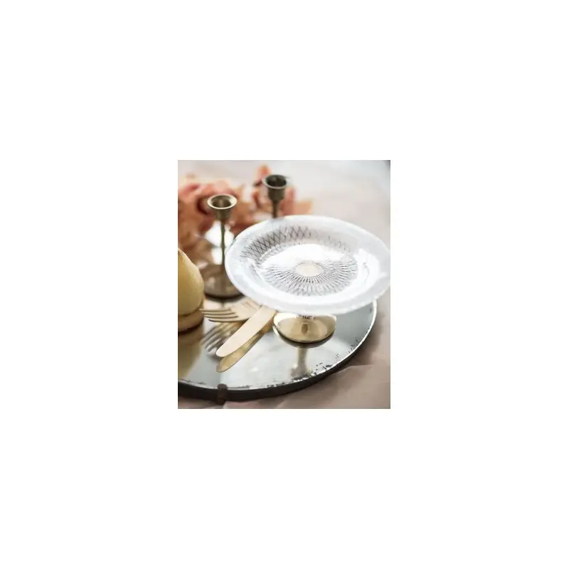 My Glass Studio Petit Fours Stand, Brown - Set of 9 - Dia: 14 cm, H: 8 cm
