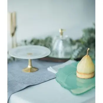 My Glass Studio Petit Fours Stand, Brown - Set of 9 - Dia: 14 cm, H: 8 cm