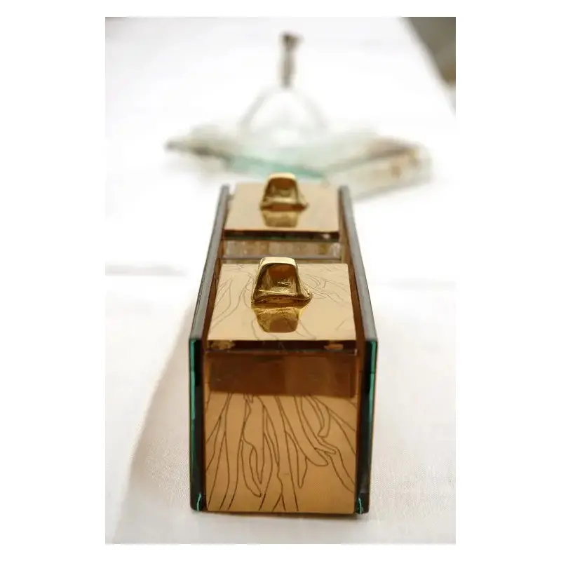 My Glass Studio Sugar Caddy, Black - Set of 6 - 20.5 x 6.0 x 7 cm