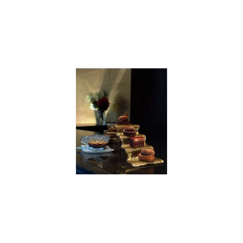 My Glass Studio Petit Fours Stand, Grey - Set of 8 - 33.0 x 9.3 x 9.0 cm