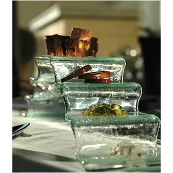 My Glass Studio Petit Fours Stand, Gold - Set of 8 - 33.0 x 9.3 x 9.0 cm