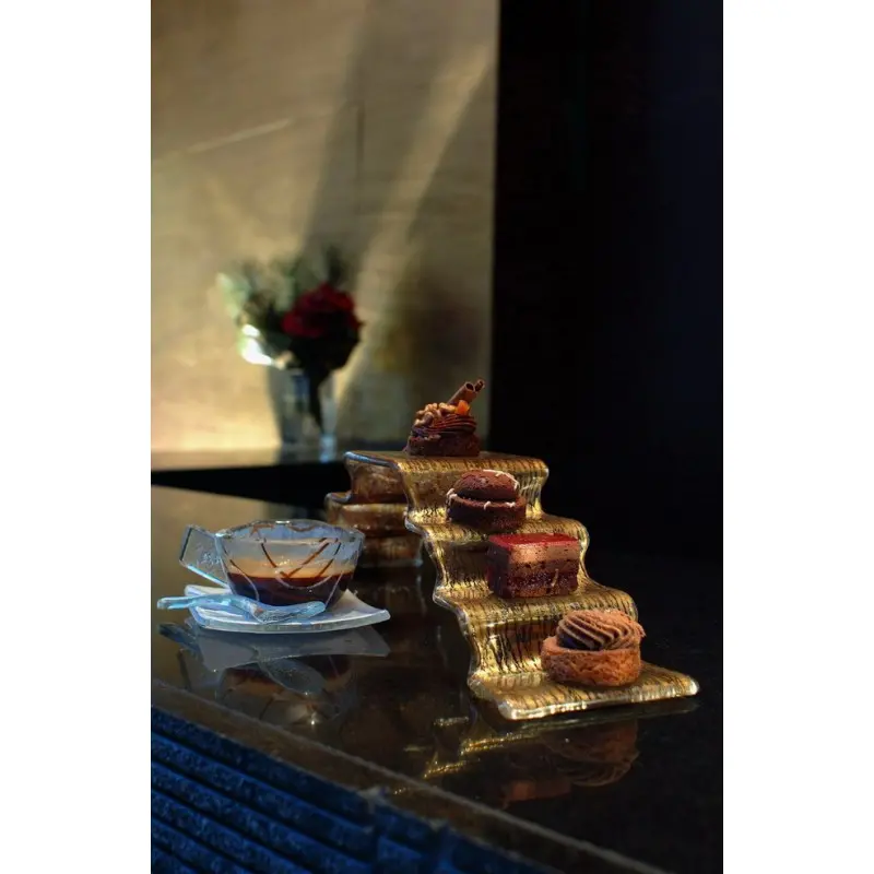 My Glass Studio Petit Fours Stand, Gold - Set of 8 - 33.0 x 9.3 x 9.0 cm My Glass Studio Petit Fours Stand, Gold - Set of 8 - 33.0 x 9.3 x 9.0 cm
