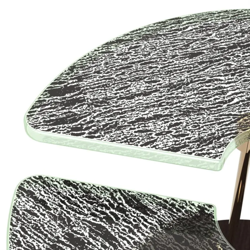 My Glass Studio Petit Fours Stand, Black - Set of 4 - Dia: 18 cm, H: 12 cm