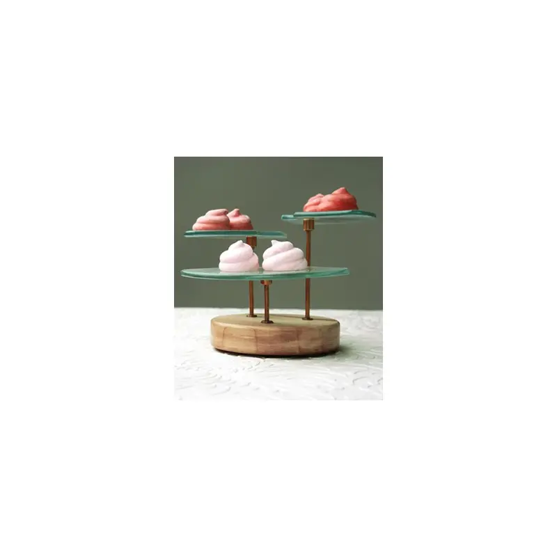 My Glass Studio Petit Fours Stand, Clear - Set of 4 - Dia: 18 cm, H: 12 cm My Glass Studio Petit Fours Stand, Clear - Set of 4 - Dia: 18 cm, H: 12 cm