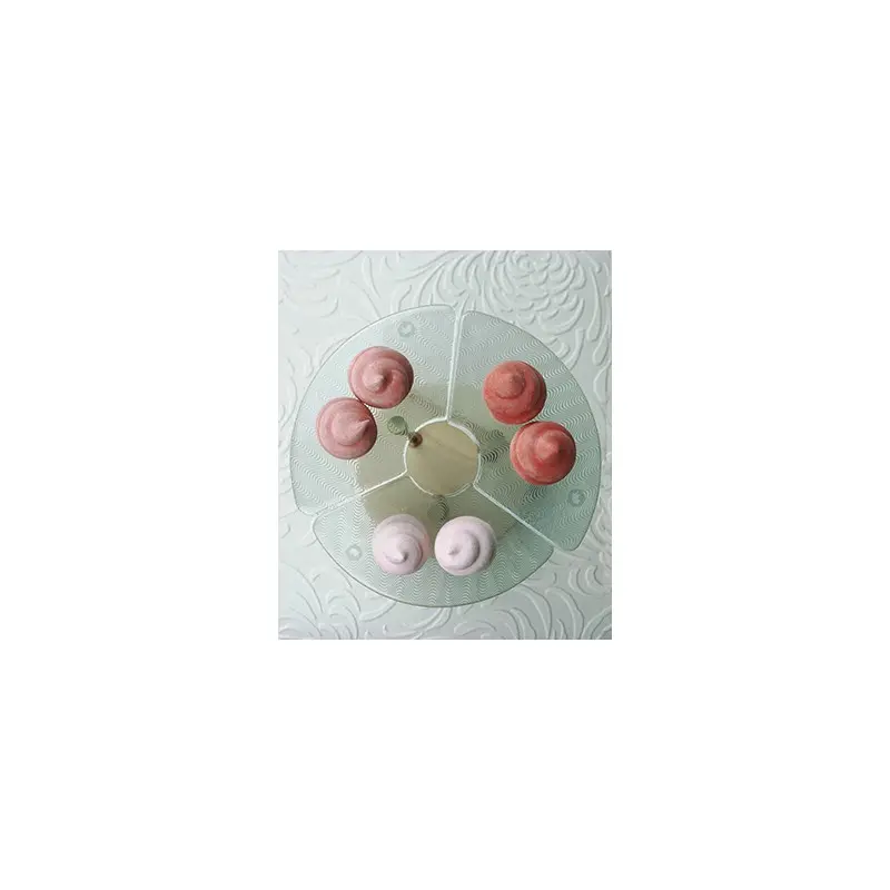 My Glass Studio Petit Fours Stand, Clear - Set of 4 - Dia: 18 cm, H: 12 cm My Glass Studio Petit Fours Stand, Clear - Set of 4 - Dia: 18 cm, H: 12 cm