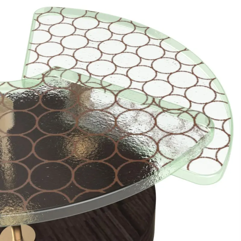 My Glass Studio Petit Fours Stand, Brown - Set of 4 - Dia: 18 cm, H: 12 cm My Glass Studio Petit Fours Stand, Brown - Set of 4 - Dia: 18 cm, H: 12 cm