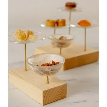 My Glass Studio Nut Bowl, Beige - Set of 4 - 17.5 x 8.0 x 15.0 cm