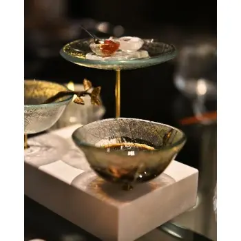 My Glass Studio Nut Bowl, Natural - Set of 4 - 17.5 x 11.0 x 15.0 cm