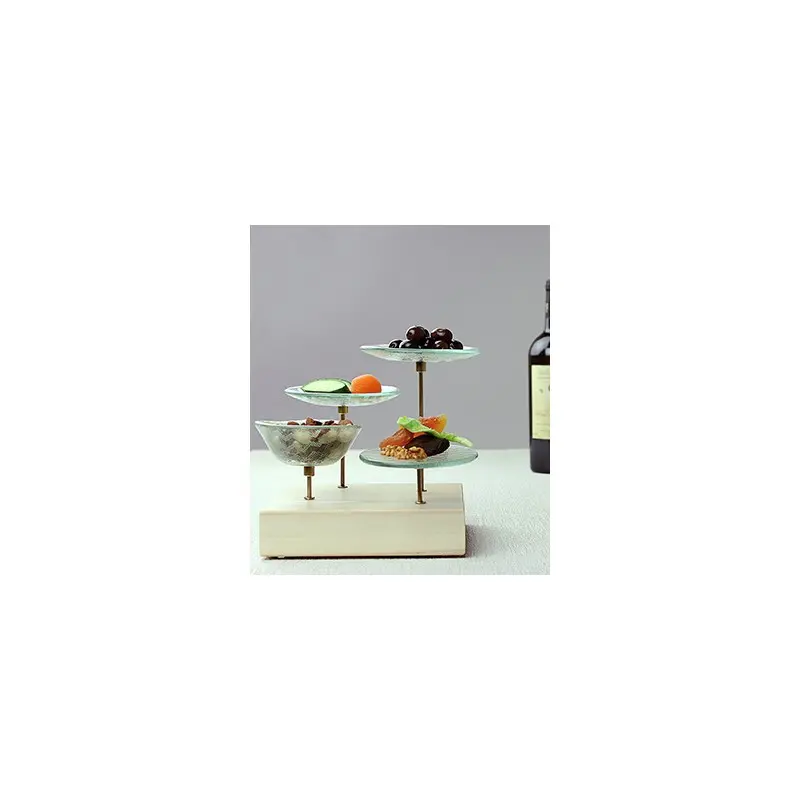 My Glass Studio Petit Fours Stand, Natural - Set of 4 - 21.5 x 21.5 x 19 cm My Glass Studio Petit Fours Stand, Natural - Set of 4 - 21.5 x 21.5 x 19 cm