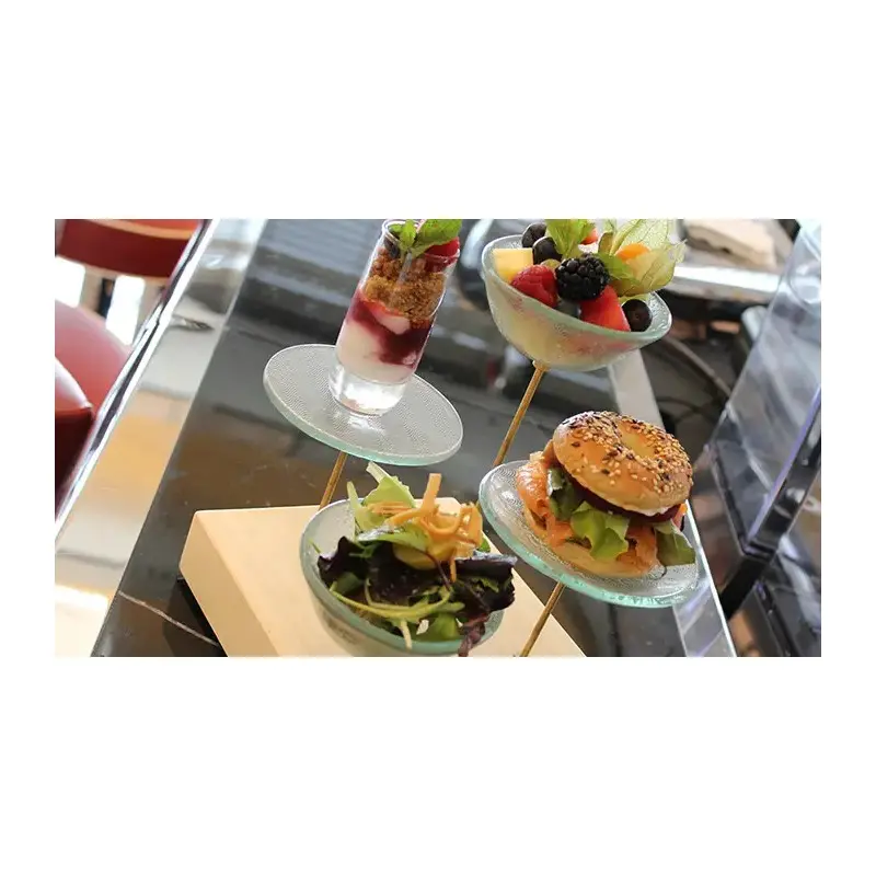 My Glass Studio Petit Fours Stand, Natural - Set of 4 - 21.5 x 21.5 x 19 cm My Glass Studio Petit Fours Stand, Natural - Set of 4 - 21.5 x 21.5 x 19 cm
