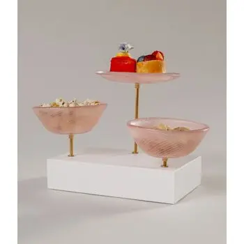 My Glass Studio Nut Bowl, Cream - Set of 4 - 17.5 x 11.0 x 15.0 cm