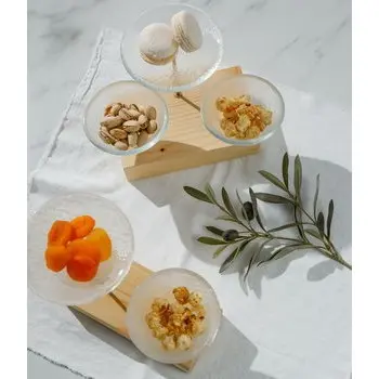 My Glass Studio Nut Bowl, Clear - Set of 4 - 17.5 x 8.0 x 15.0 cm