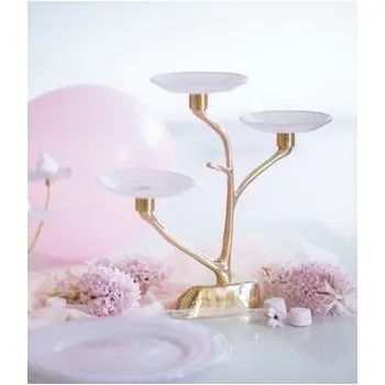 My Glass Studio Petit Fours Stand, Fuxia - Set of 4 - 35.0 x 13.0 x 31 cm