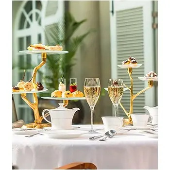 My Glass Studio Petit Fours Stand, Black - Set of 4 - 35.0 x 13.0 x 31 cm