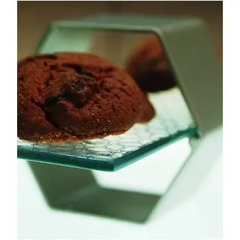 My Glass Studio Petit Fours Stand, Grey - Set of 4 - 20.0 x 9.5 x 8.5 cm